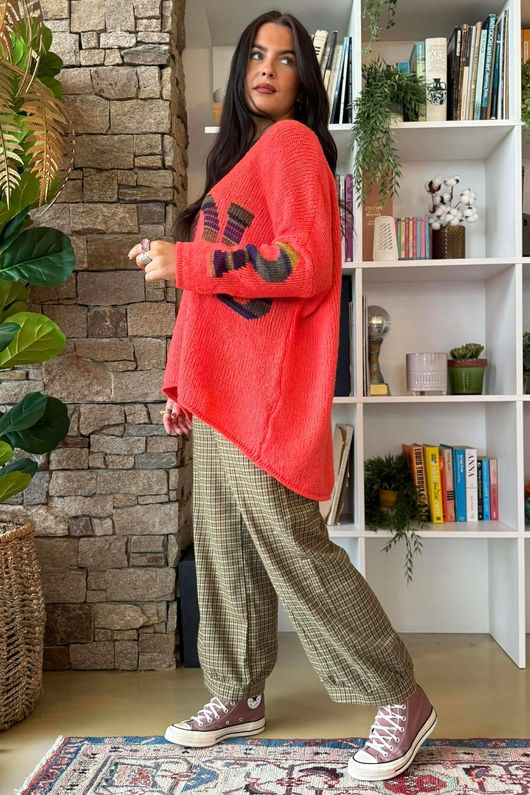 Big Softie Amour Slouch Knit Jumper Watermelon